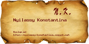 Nyilassy Konstantina névjegykártya